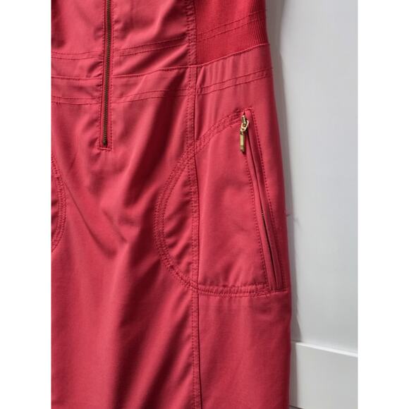 Chicos Zenergy UPF Short Sleeve Polo Dress Size Small Zip Front Pink Chic 💗 - Picture 3 of 8